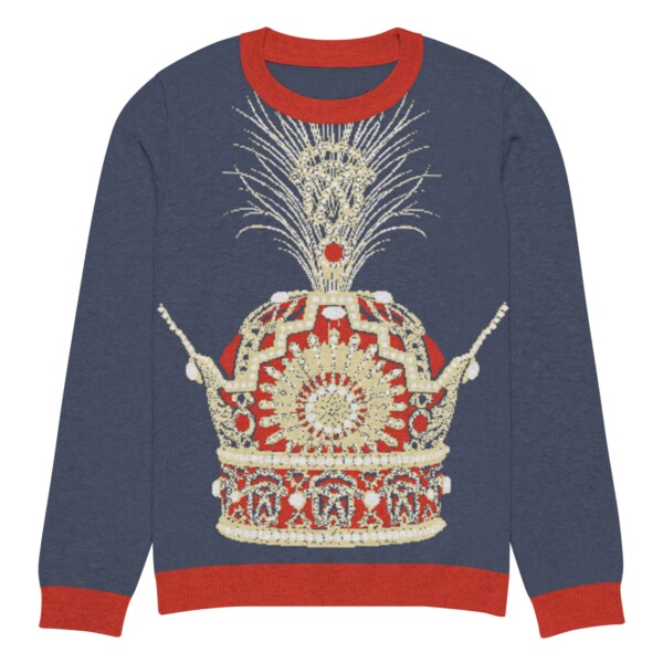 Knitted Crew Neck Sweater Royal Pahlavi Crown