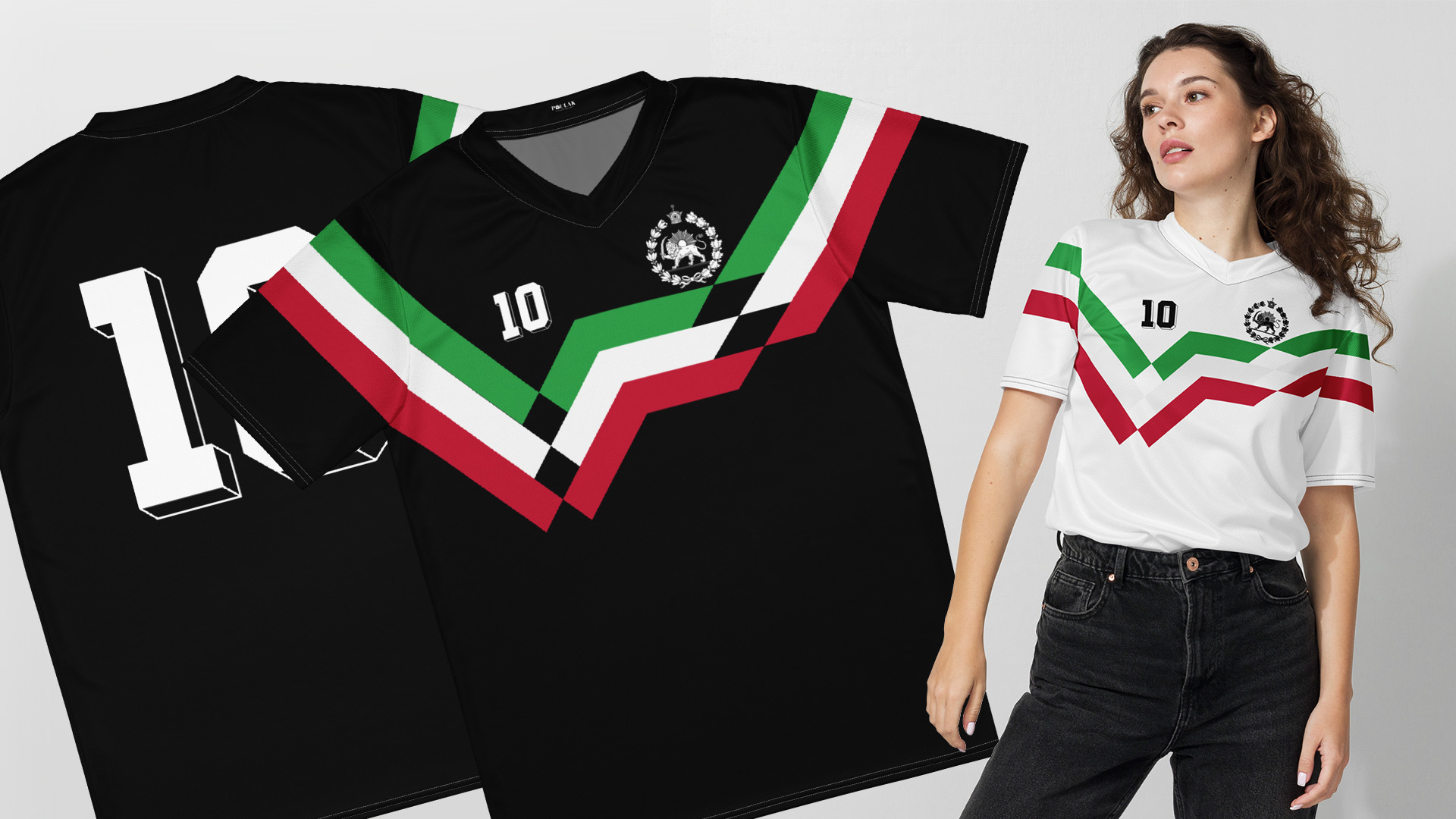 Persian Gifts Fashion Art Iran Jersey Lion and Sun Poulak