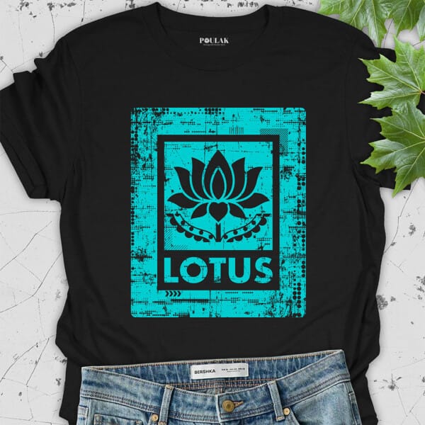 stencil lotus persian tshirt poulak