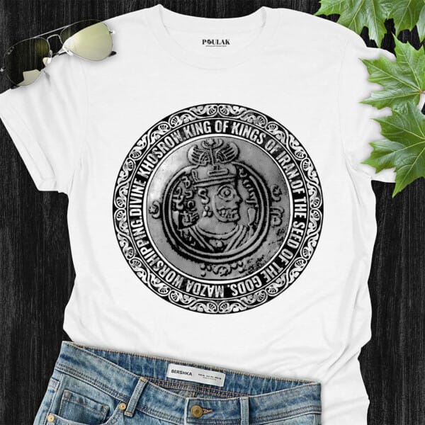 Sassanian Khosro Parviz T-Shirt Persian Fashion Poulak