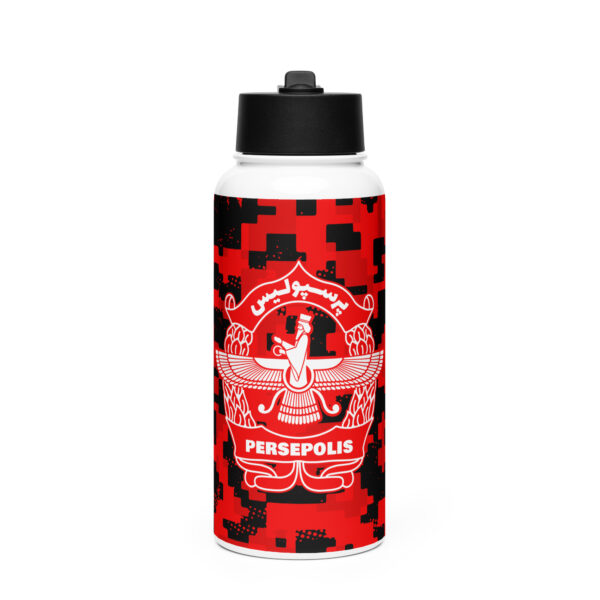 Stainless steel water bottle with a straw lid PERSEPOLIS Camo